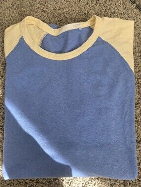 Zara sold out - Blue & Yellow Raglan Long-Sleeve Shirt - Medium - Unworn